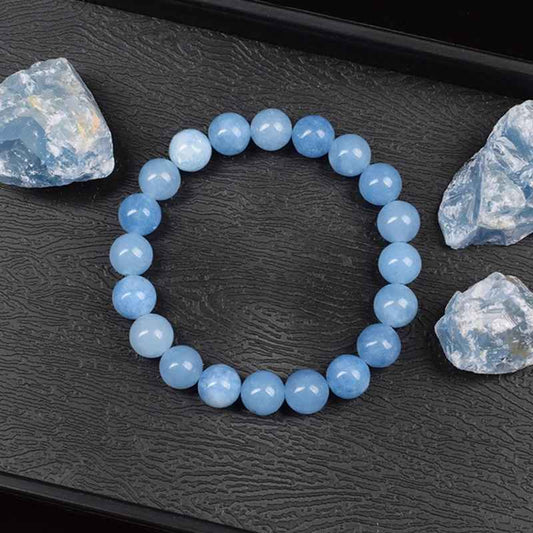 Neira - Armbanden met natuurlijke aquamarijnkwarts parels